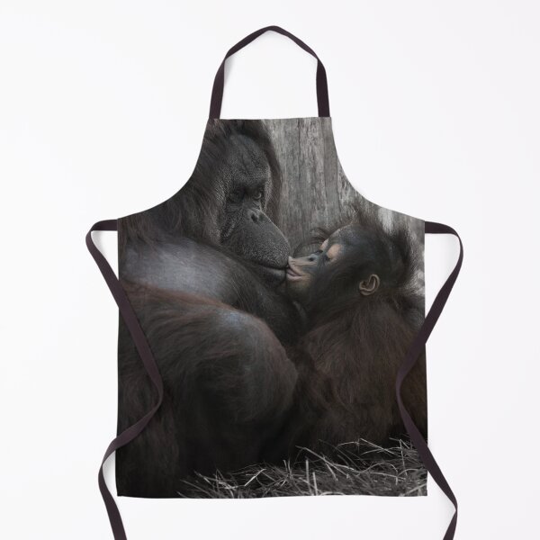 Item preview, Baby Orangutan Kissing Her Mom designed and sold by rawshutterbug.