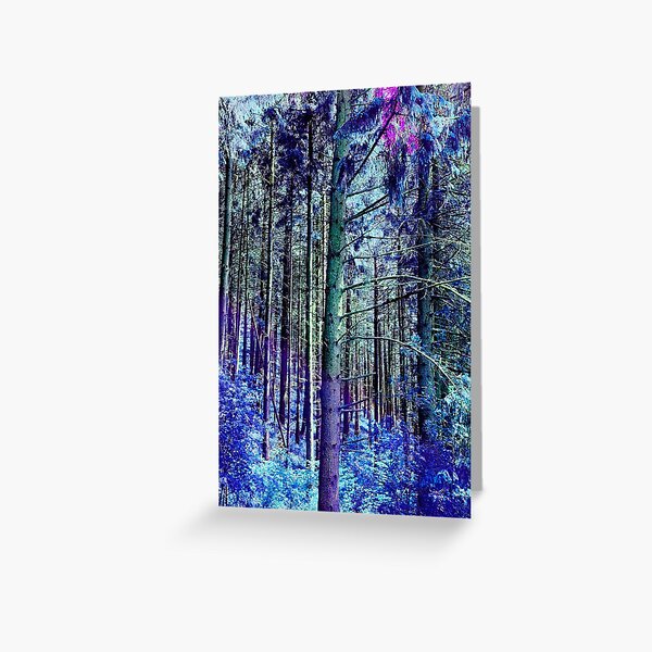 Item preview, Enchanted forest in purple, green and blue designed and sold by Pelikancrazy.