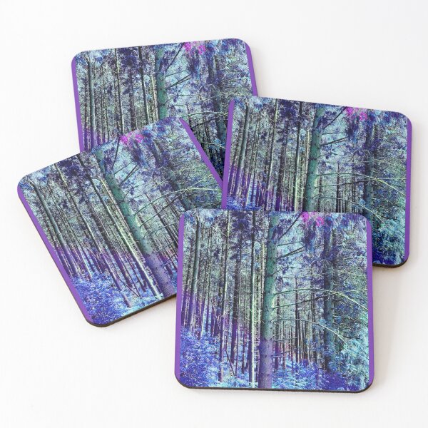 Item preview, Enchanted forest in purple, green and blue designed and sold by Pelikancrazy.