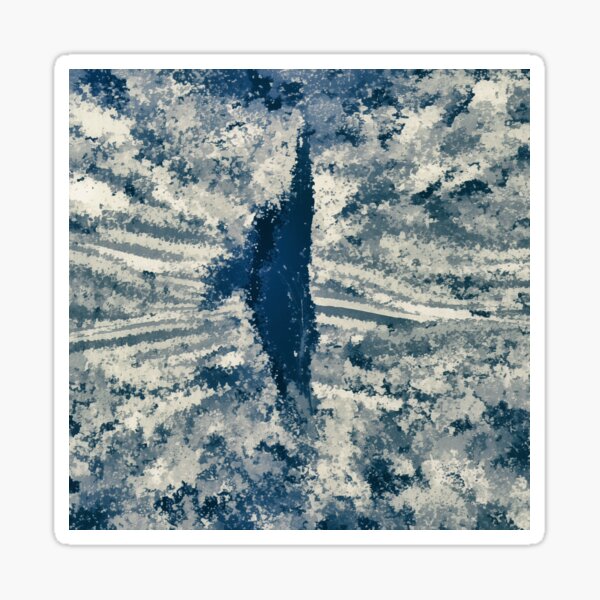 Blue Whale and Sea Sticker