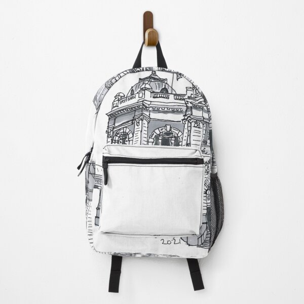 Item preview, Flinders Street Station Melbourne. Hand Drawn Pen and Ink designed and sold by NutsnGum.