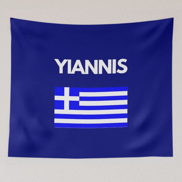 Item preview, Yiannis Greek Name with Greek Flag Design designed and sold by TheGreekGuy.