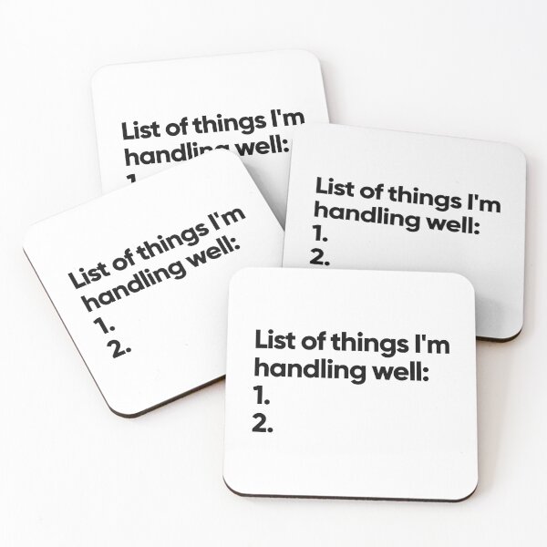 Item preview, List of things I'm handling well (white) designed and sold by Bojkiw.