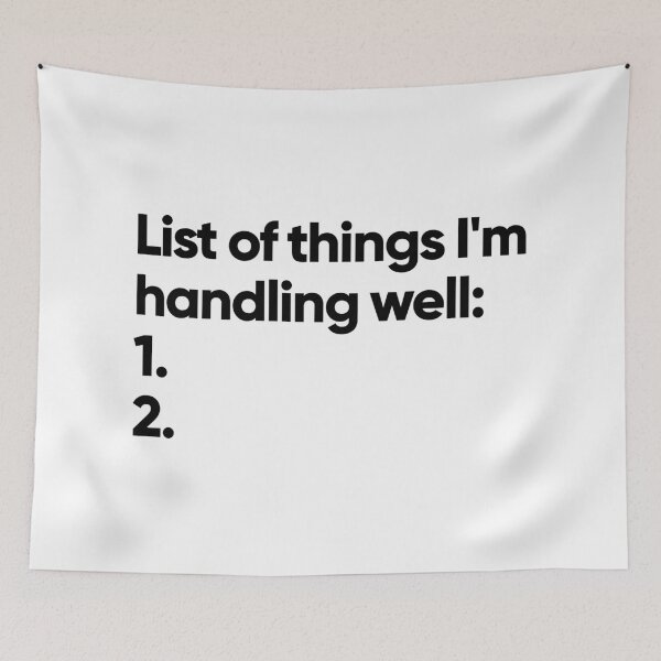 Item preview, List of things I'm handling well (white) designed and sold by Bojkiw.