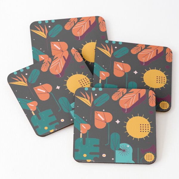Item preview, Geometry floral mood in black designed and sold by Mirosi-S.