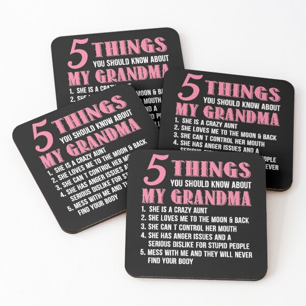 Item preview, 5 Things You Should Know About My Grandma Funny Grandma Gift designed and sold by Kinalan.