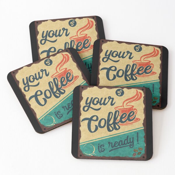 Item preview, Your Coffee Is Ready - Retro Coffee Sign designed and sold by JordanHolmes.