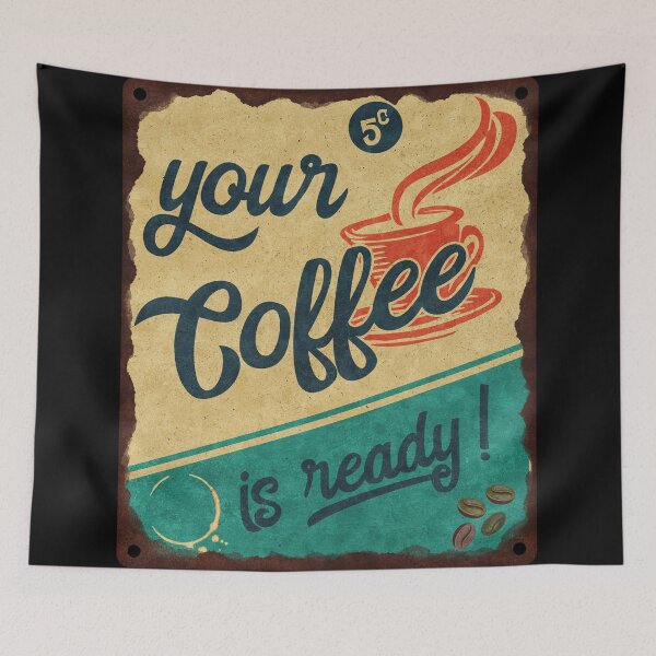 Item preview, Your Coffee Is Ready - Retro Coffee Sign designed and sold by JordanHolmes.