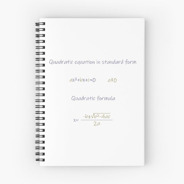 Item preview, Quadratic equation in a standard form-Quadratic formula designed and sold by CSouissi.