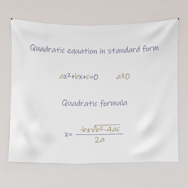 Item preview, Quadratic equation in a standard form-Quadratic formula designed and sold by CSouissi.