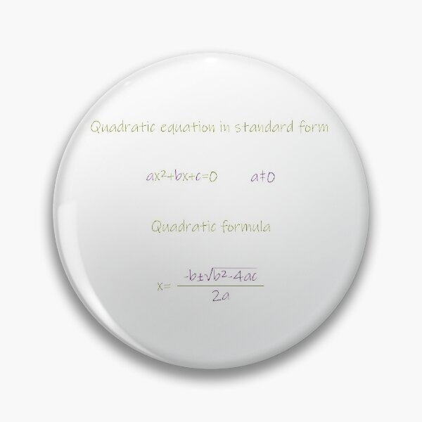 Item preview,  Quadratic equation in a standard form-Quadratic formula designed and sold by CSouissi.