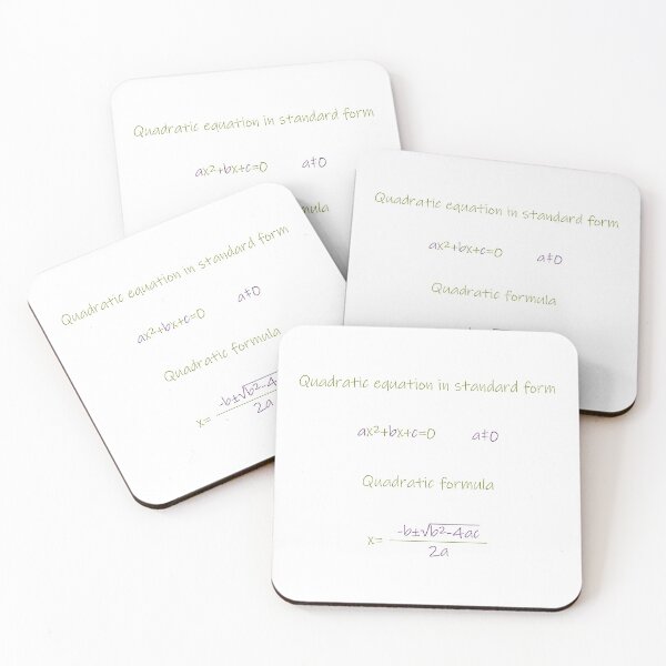 Item preview,  Quadratic equation in a standard form-Quadratic formula designed and sold by CSouissi.