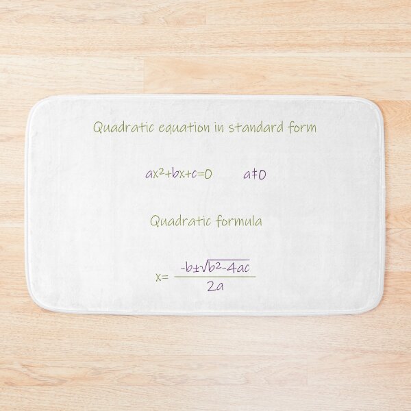 Item preview,  Quadratic equation in a standard form-Quadratic formula designed and sold by CSouissi.