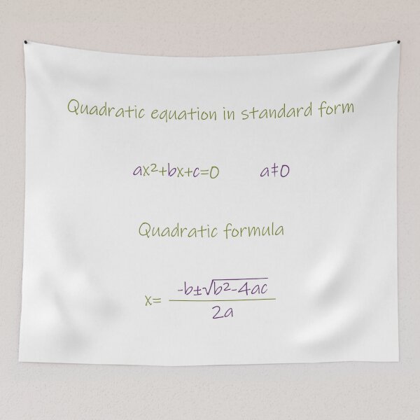 Item preview,  Quadratic equation in a standard form-Quadratic formula designed and sold by CSouissi.