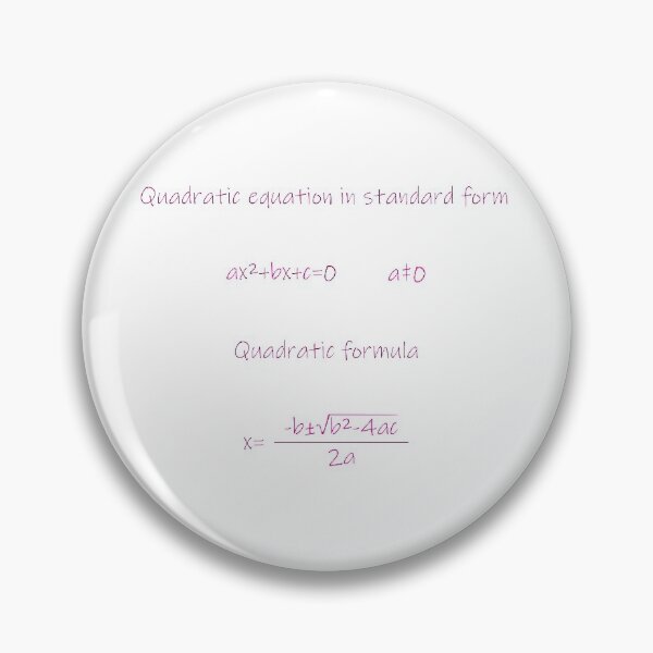 Item preview,  Quadratic equation in a standard form-Quadratic formula designed and sold by CSouissi.