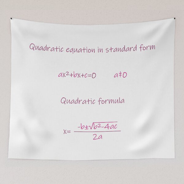 Item preview,  Quadratic equation in a standard form-Quadratic formula designed and sold by CSouissi.