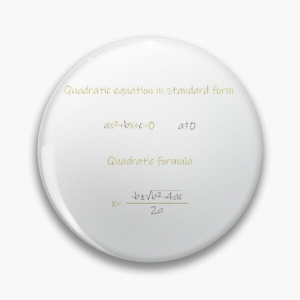 Item preview, Quadratic equation in a standard form-Quadratic formula designed and sold by CSouissi.
