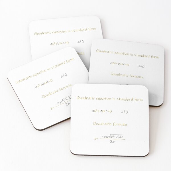 Item preview, Quadratic equation in a standard form-Quadratic formula designed and sold by CSouissi.
