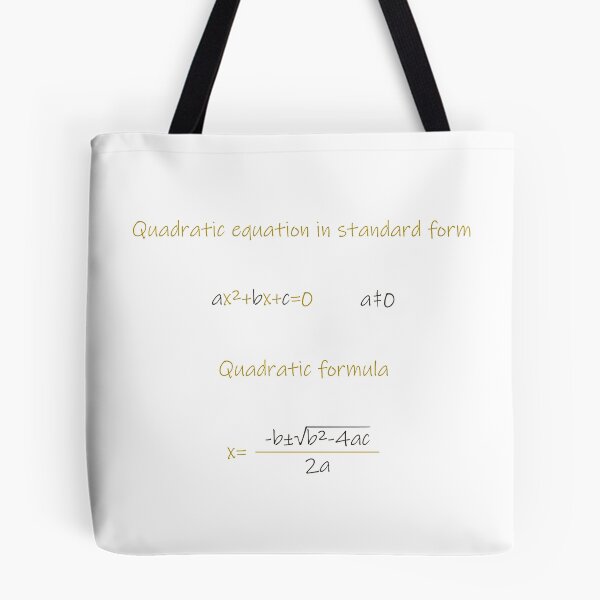 Item preview, Quadratic equation in a standard form-Quadratic formula designed and sold by CSouissi.