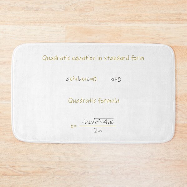 Item preview, Quadratic equation in a standard form-Quadratic formula designed and sold by CSouissi.