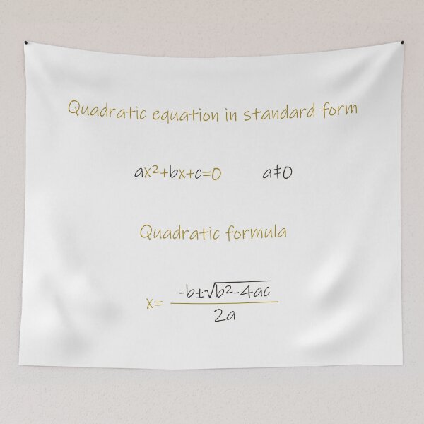 Item preview, Quadratic equation in a standard form-Quadratic formula designed and sold by CSouissi.