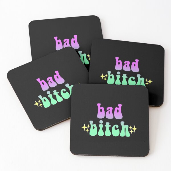 Item preview, bad bitch sparkly gradient Meme Text designed and sold by everything4eva.