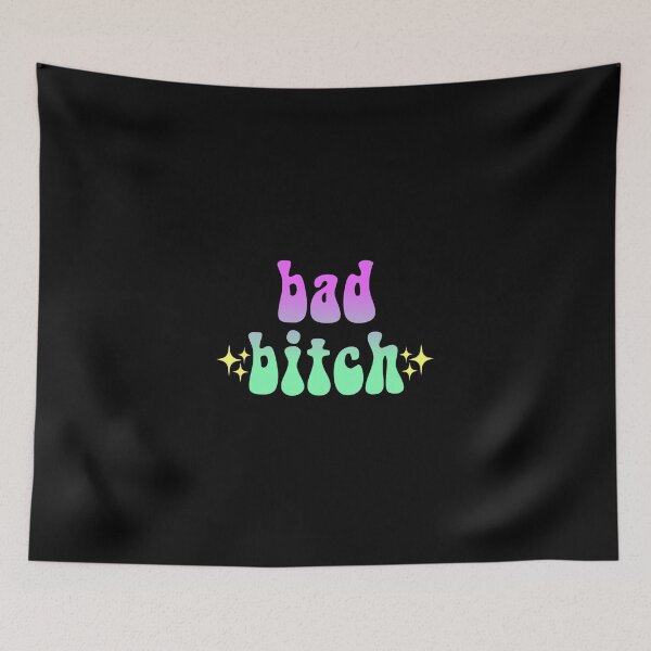 Item preview, bad bitch sparkly gradient Meme Text designed and sold by everything4eva.