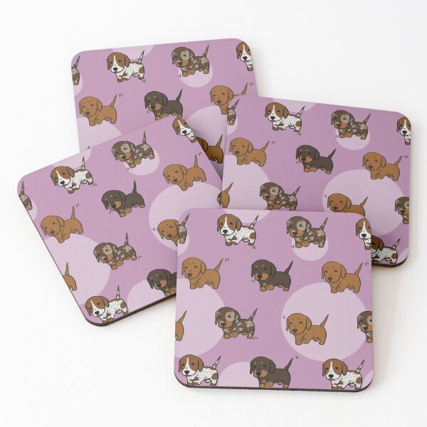 Item preview, Chibi Tip Tap Dachshund Puppy Sticker Pack Mauve designed and sold by Reiyankhairina.