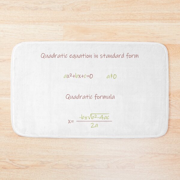 Item preview,  Quadratic equation in a standard form-Quadratic formula designed and sold by CSouissi.