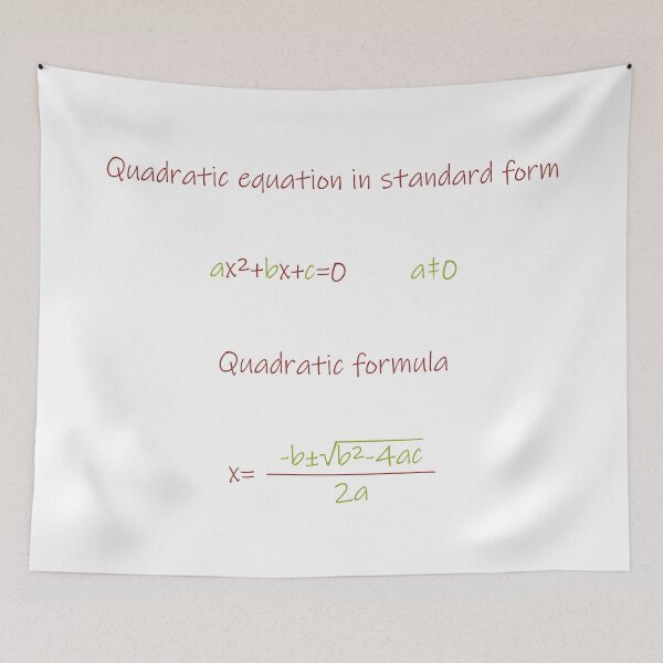 Item preview,  Quadratic equation in a standard form-Quadratic formula designed and sold by CSouissi.