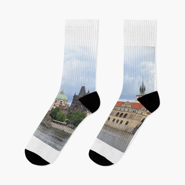 Item preview, Charles bridge Prague old town Vltava riverside cityscape Czech Republic designed and sold by goceris.