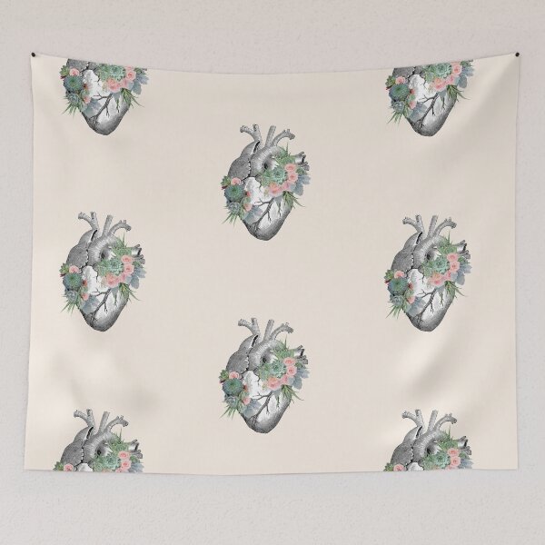 Item preview, Cactus aloe succulents Heart Human Anatomy designed and sold by Collagedream.