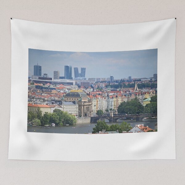 Item preview, Prague old town Vltava riverside cityscape Czech Republic designed and sold by goceris.