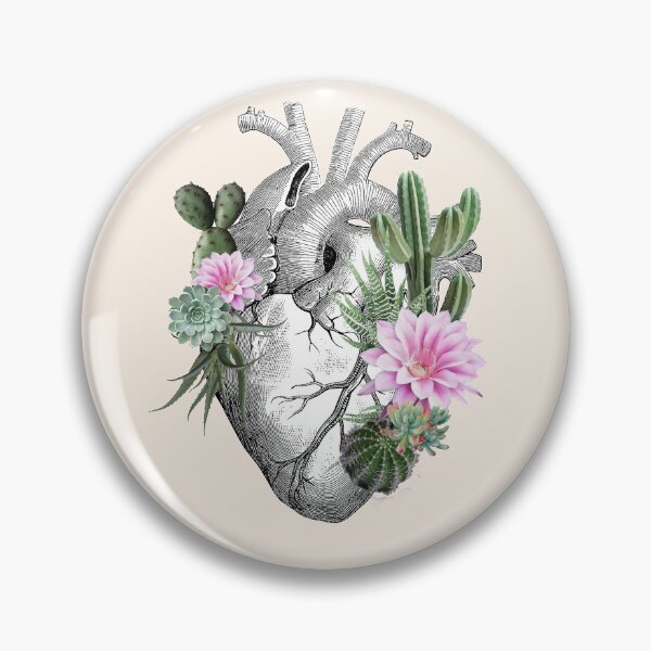 Item preview, Cactus aloe succulents Heart Human Anatomy designed and sold by Collagedream.