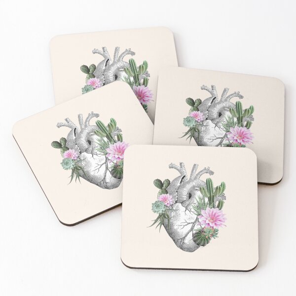 Item preview, Cactus aloe succulents Heart Human Anatomy designed and sold by Collagedream.