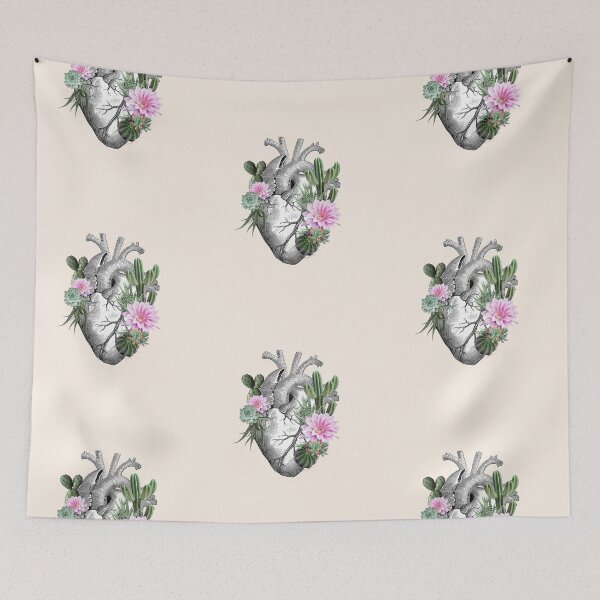 Item preview, Cactus aloe succulents Heart Human Anatomy designed and sold by Collagedream.
