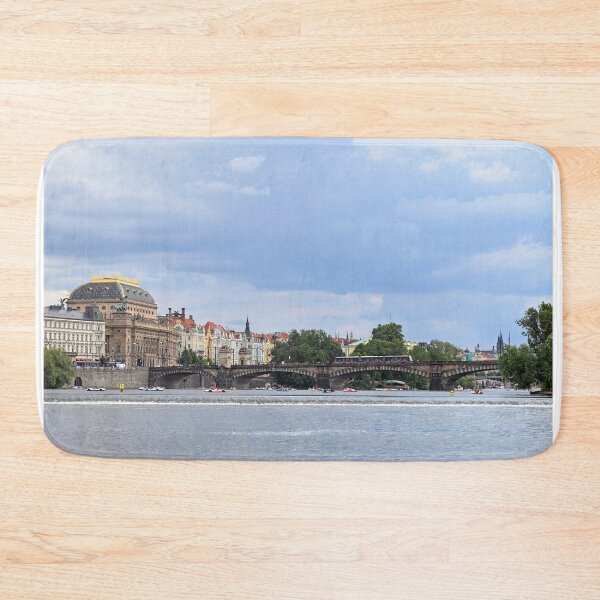 Item preview, Vltava river Prague old town cityscape Czech Republic designed and sold by goceris.