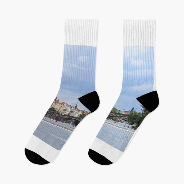 Item preview, Vltava river Prague old town cityscape Czech Republic designed and sold by goceris.