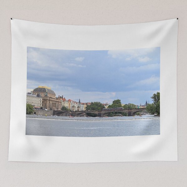 Item preview, Vltava river Prague old town cityscape Czech Republic designed and sold by goceris.