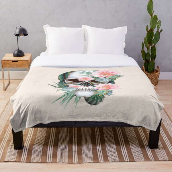 Aperçu de l'œuvre Anatomie humaine Crâne cactus plantes succulentes aquarelle créée et vendue par Collagedream.