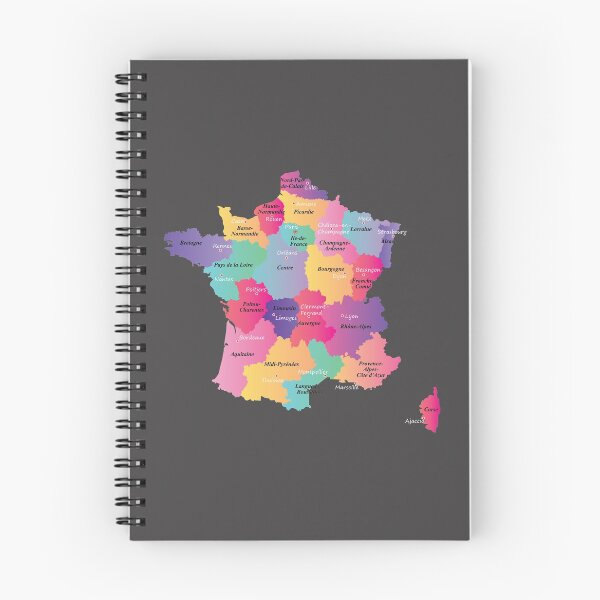 Item preview, Colorful France map with regions and main cities designed and sold by mashmosh.