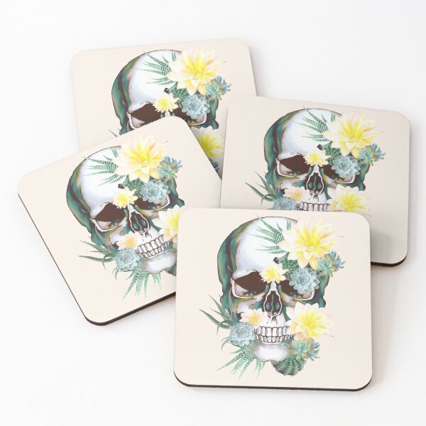 Item preview, Human anatomy Skull cactus succulents plants jellow  designed and sold by Collagedream.