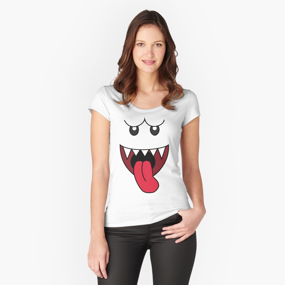 boo Fitted Scoop T-Shirt