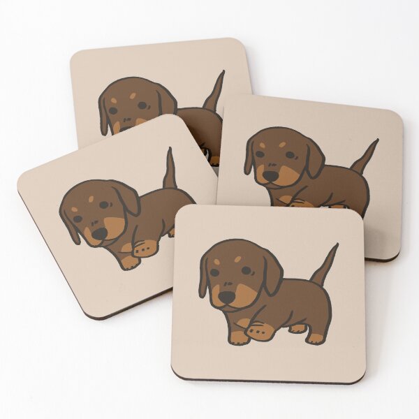 Item preview, Tippy Tappy Cute Dachshund Puppy Smooth Brown Tan designed and sold by Reiyankhairina.