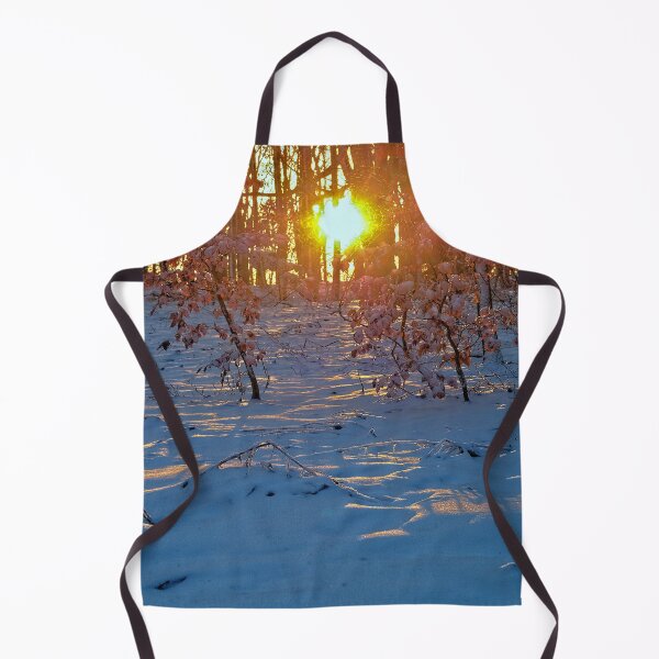 Item preview, Golden sun in the backlight in the winter forest designed and sold by frankuffmann.