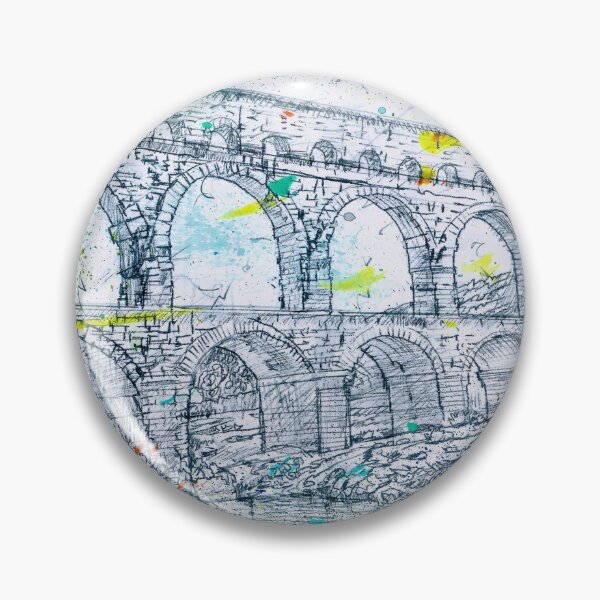 Item preview, PONT DU GARD - watercolor and pencil portrait designed and sold by lautir.