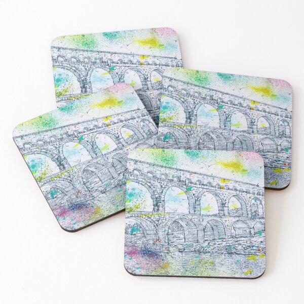 Item preview, PONT DU GARD - watercolor and pencil portrait designed and sold by lautir.