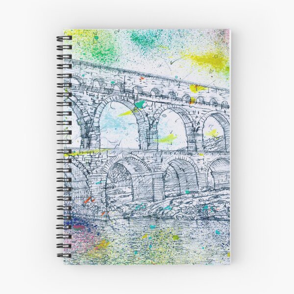 Item preview, PONT DU GARD - watercolor and pencil portrait designed and sold by lautir.