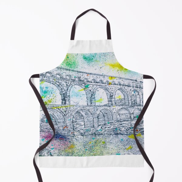 Item preview, PONT DU GARD - watercolor and pencil portrait designed and sold by lautir.
