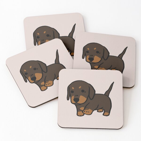 Item preview, Tippy Tappy Cute Dachshund Puppy Smooth Black Tan designed and sold by Reiyankhairina.